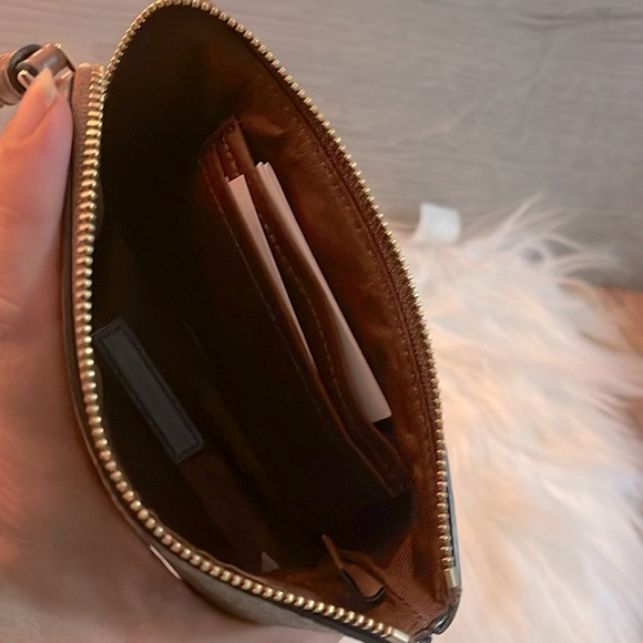 Coach Corner Zip Wristlet In brown - Picture 5 of 6